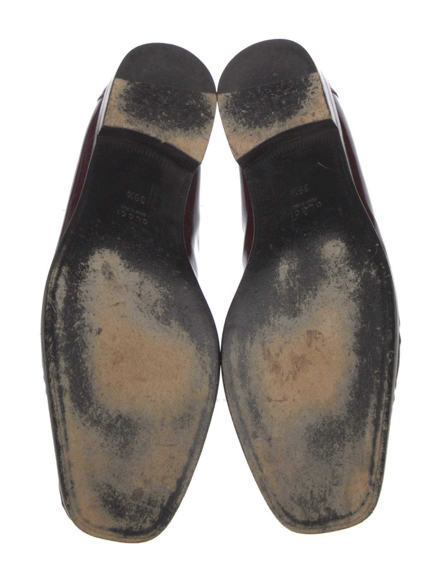 Gucci Horsebit Accent Patent Leather Dress Loafers